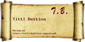 Tittl Bettina névjegykártya